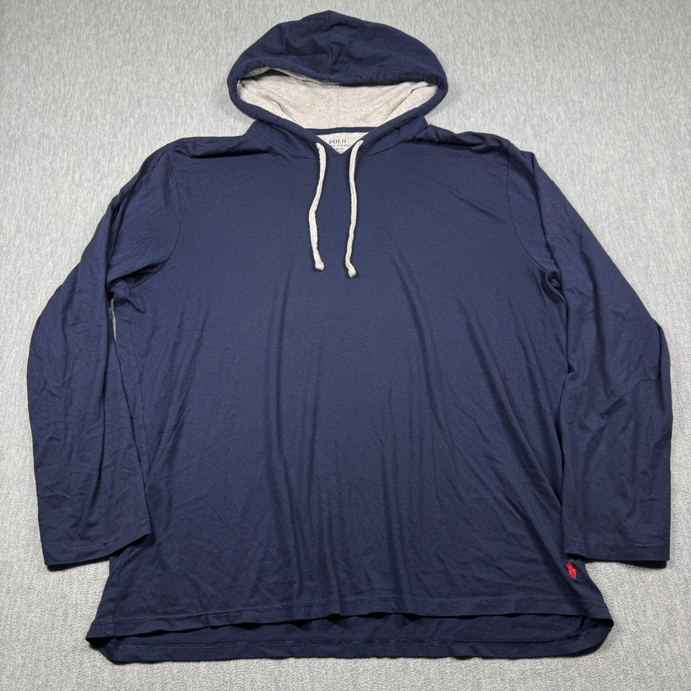 Polo Ralph Lauren Hoodie Mens XL Navy Blue Supreme Comfort Modal Cotton Lounge